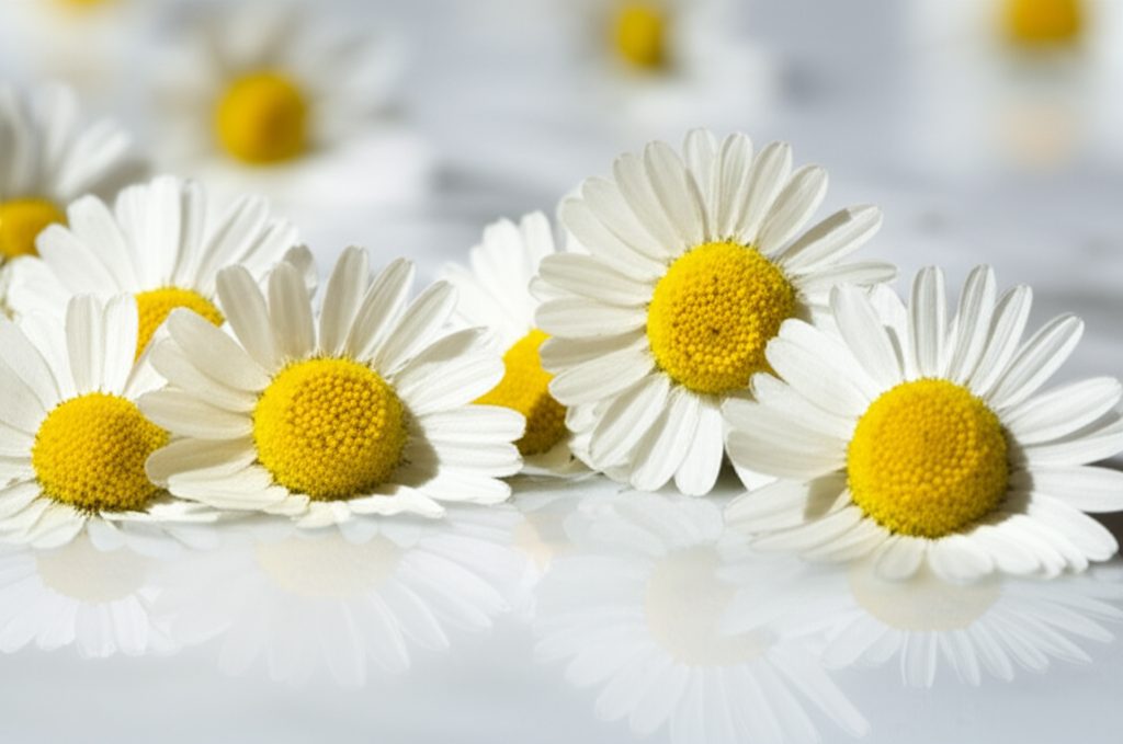 Fresh chamomile flowers